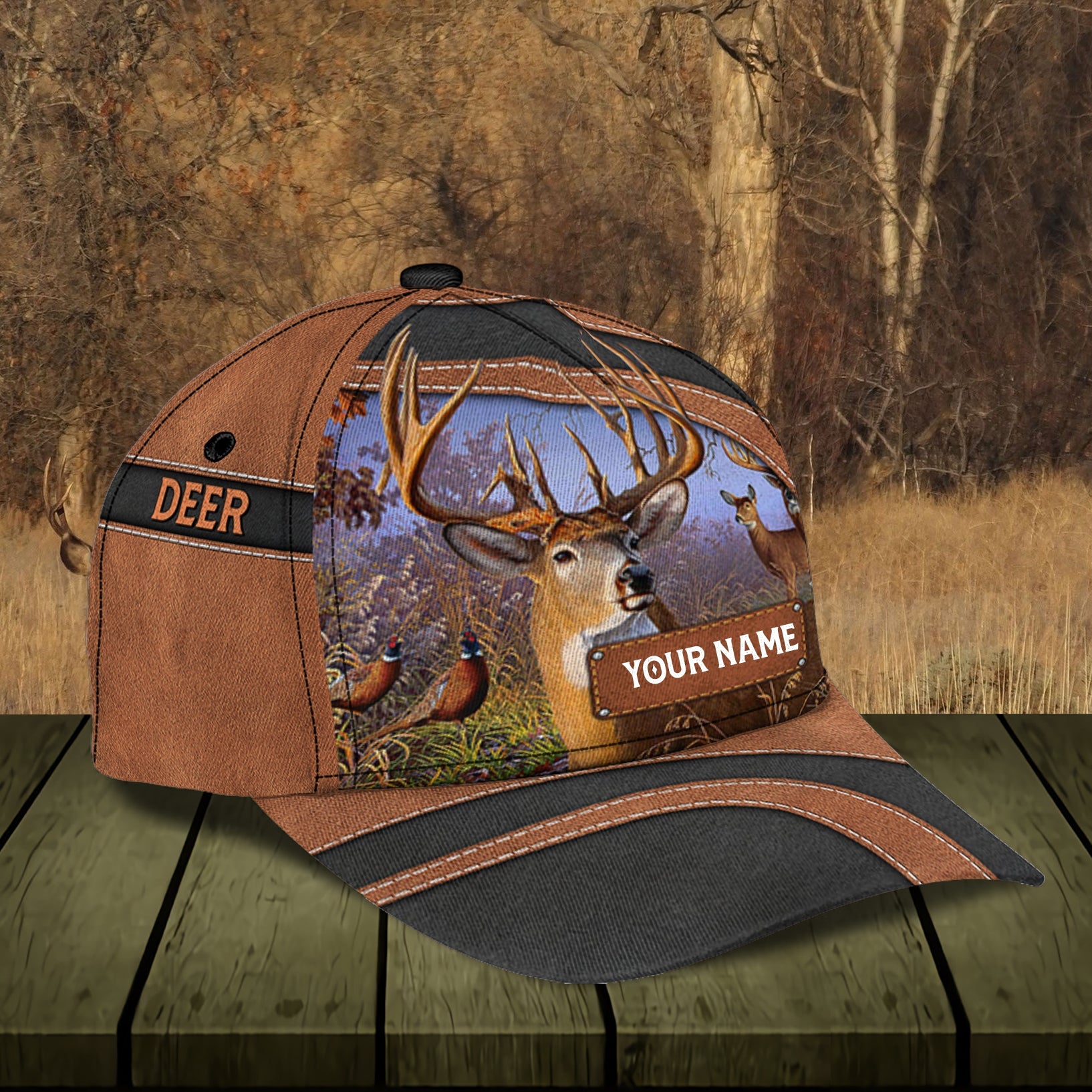 Personalized Deer Classic Cap, Personalized Gift for Deer Lovers, Hunting Lovers Trucker Hats Custom Hats Gifts For Men & Women