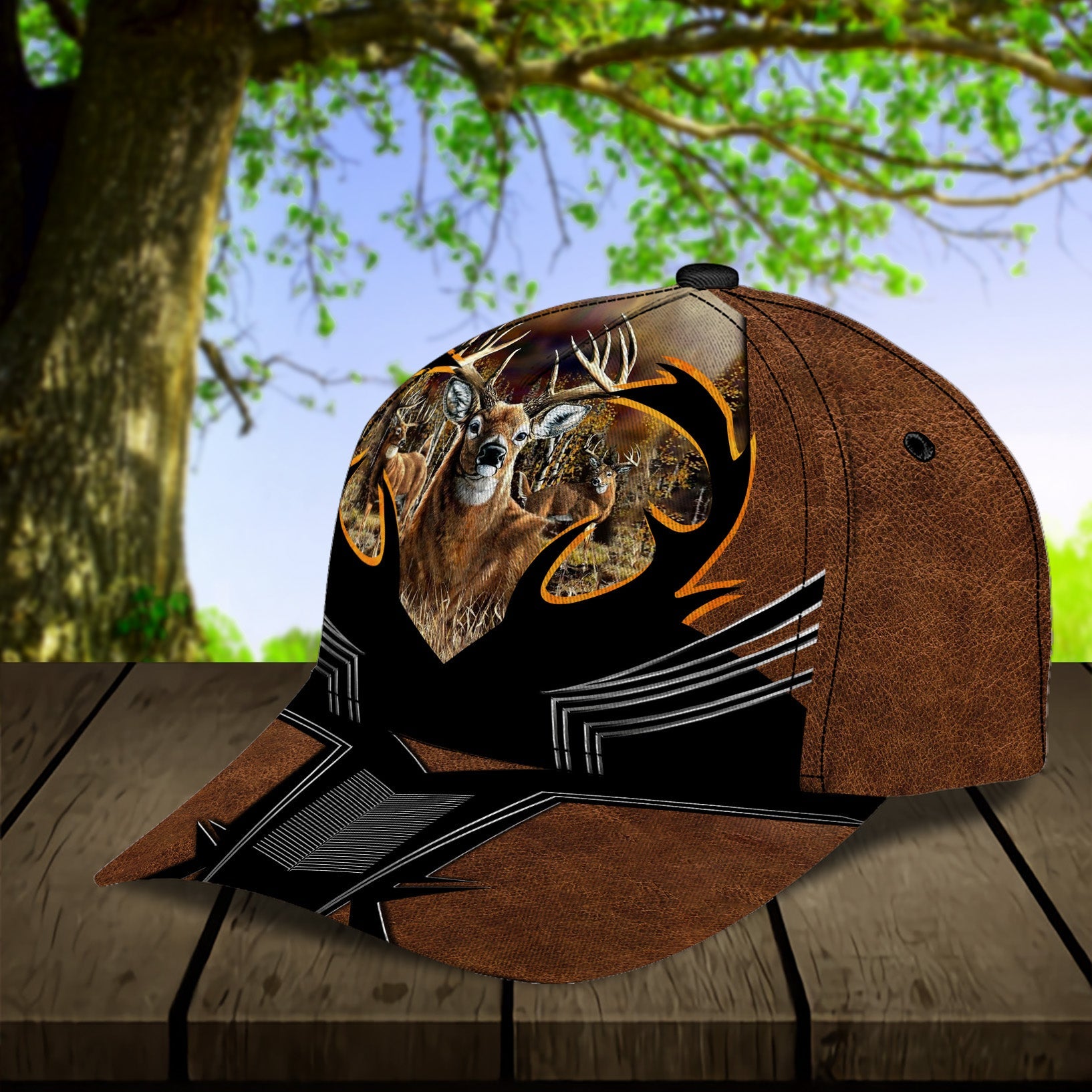 Personalized Deer Classic Cap, Personalized Gift for Deer Lovers, Hunting Lovers Trucker Hats Custom Hats Gifts For Men & Women