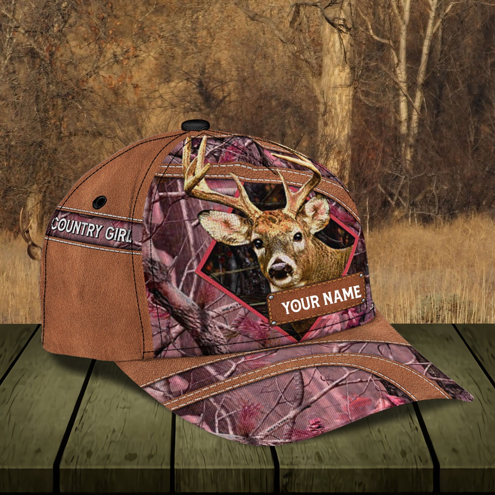 Personalized Deer Classic Cap, Personalized Gift for Deer Lovers, Hunting Lovers Trucker Hats Custom Hats Gifts For Men & Women