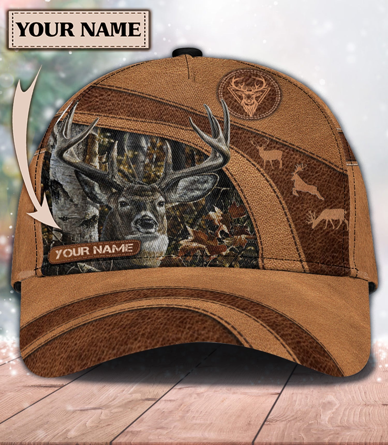 Personalized Deer Classic Cap, Personalized Gift for Deer Lovers, Hunting Lovers Trucker Hats Custom Hats Gifts For Men & Women