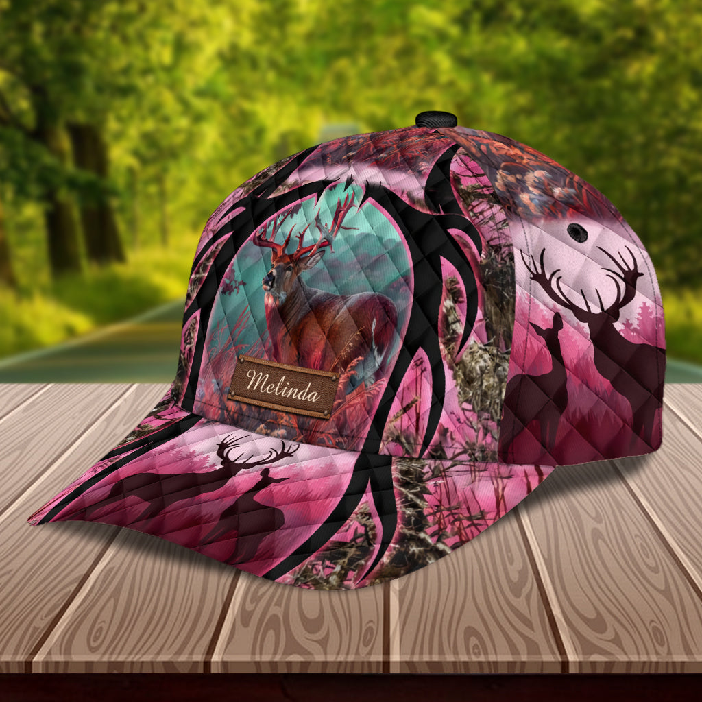 Personalized Deer Classic Cap, Personalized Gift for Deer Lovers, Hunting Lovers Trucker Hats Custom Hats Gifts For Men & Women