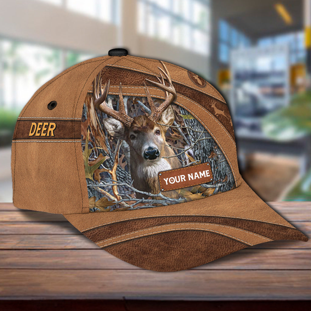 Personalized Deer Classic Cap, Personalized Gift for Deer Lovers, Hunting Lovers Trucker Hats Custom Hats Gifts For Men & Women