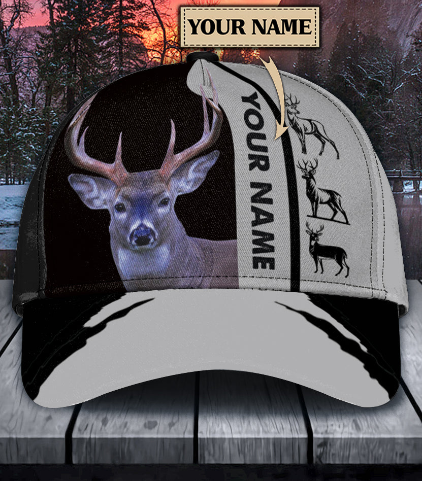 Personalized Deer Classic Cap, Personalized Gift for Deer Lovers, Hunting Lovers Trucker Hats Custom Hats Gifts For Men & Women