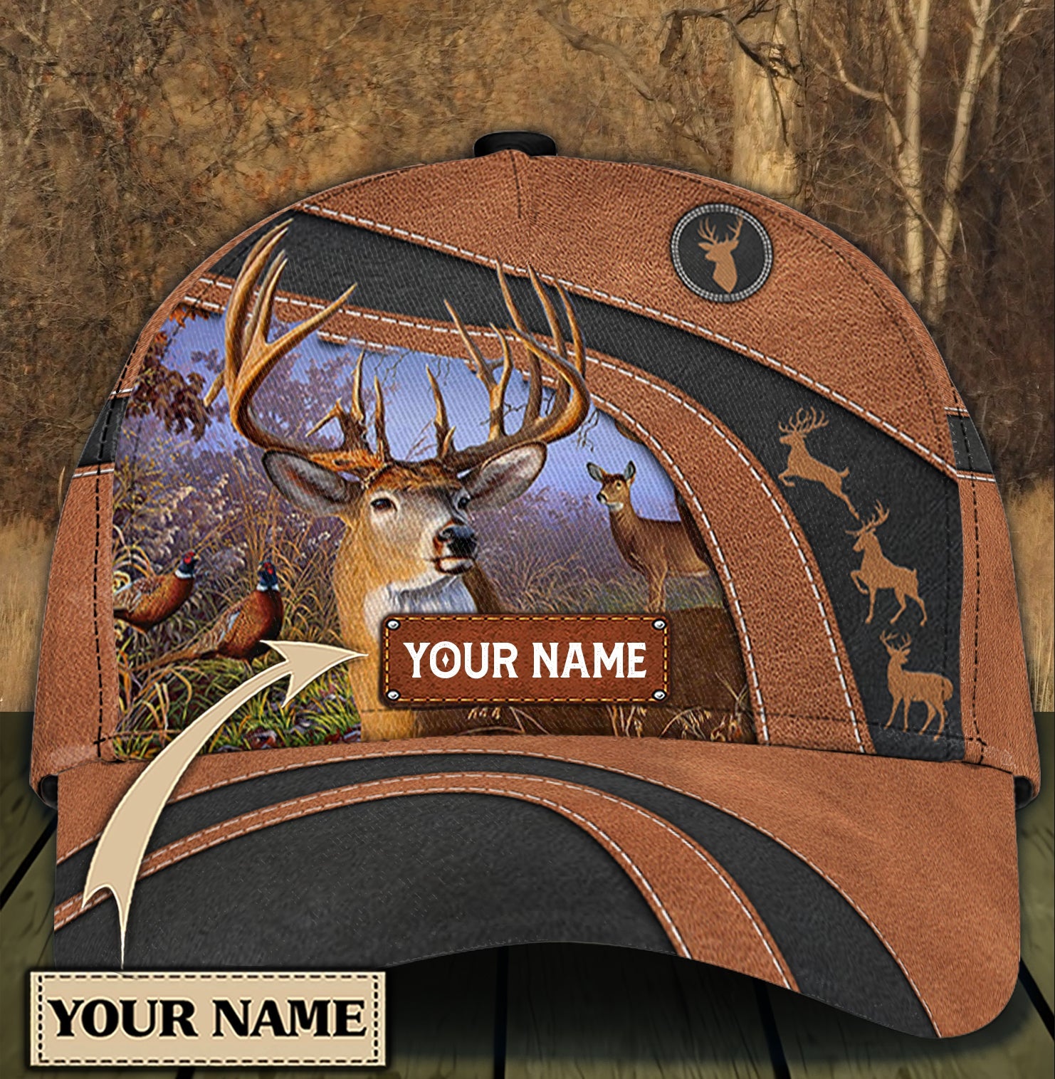 Personalized Deer Classic Cap, Personalized Gift for Deer Lovers, Hunting Lovers Trucker Hats Custom Hats Gifts For Men & Women