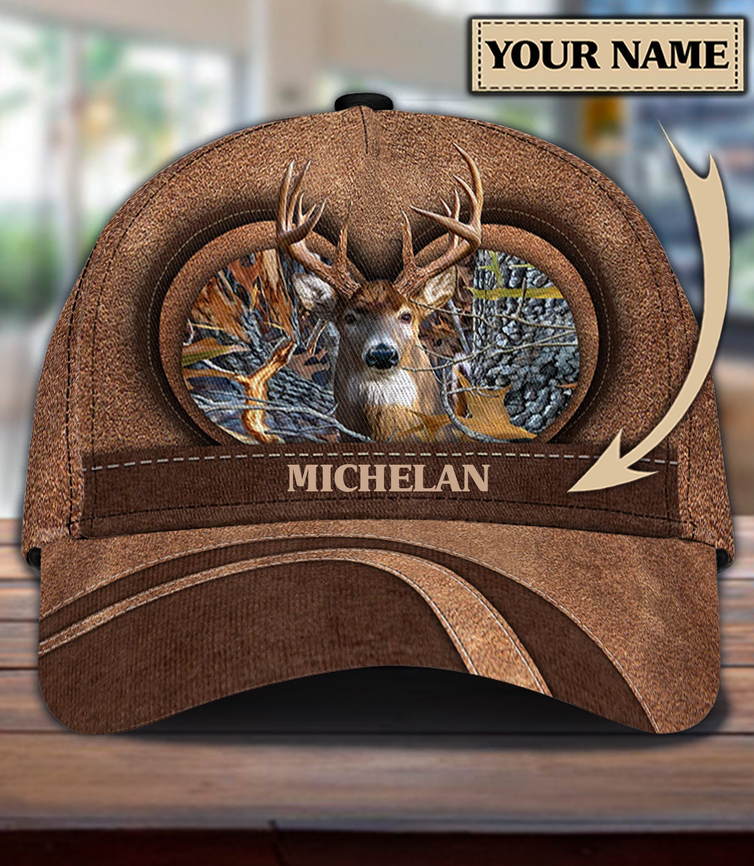 Personalized Deer Classic Cap, Personalized Gift for Deer Lovers, Hunting Lovers Trucker Hats Custom Hats Gifts For Men & Women