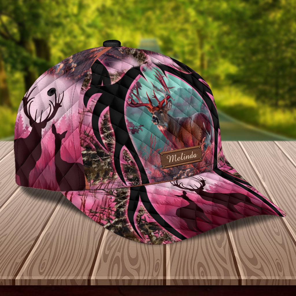 Personalized Deer Classic Cap, Personalized Gift for Deer Lovers, Hunting Lovers Trucker Hats Custom Hats Gifts For Men & Women