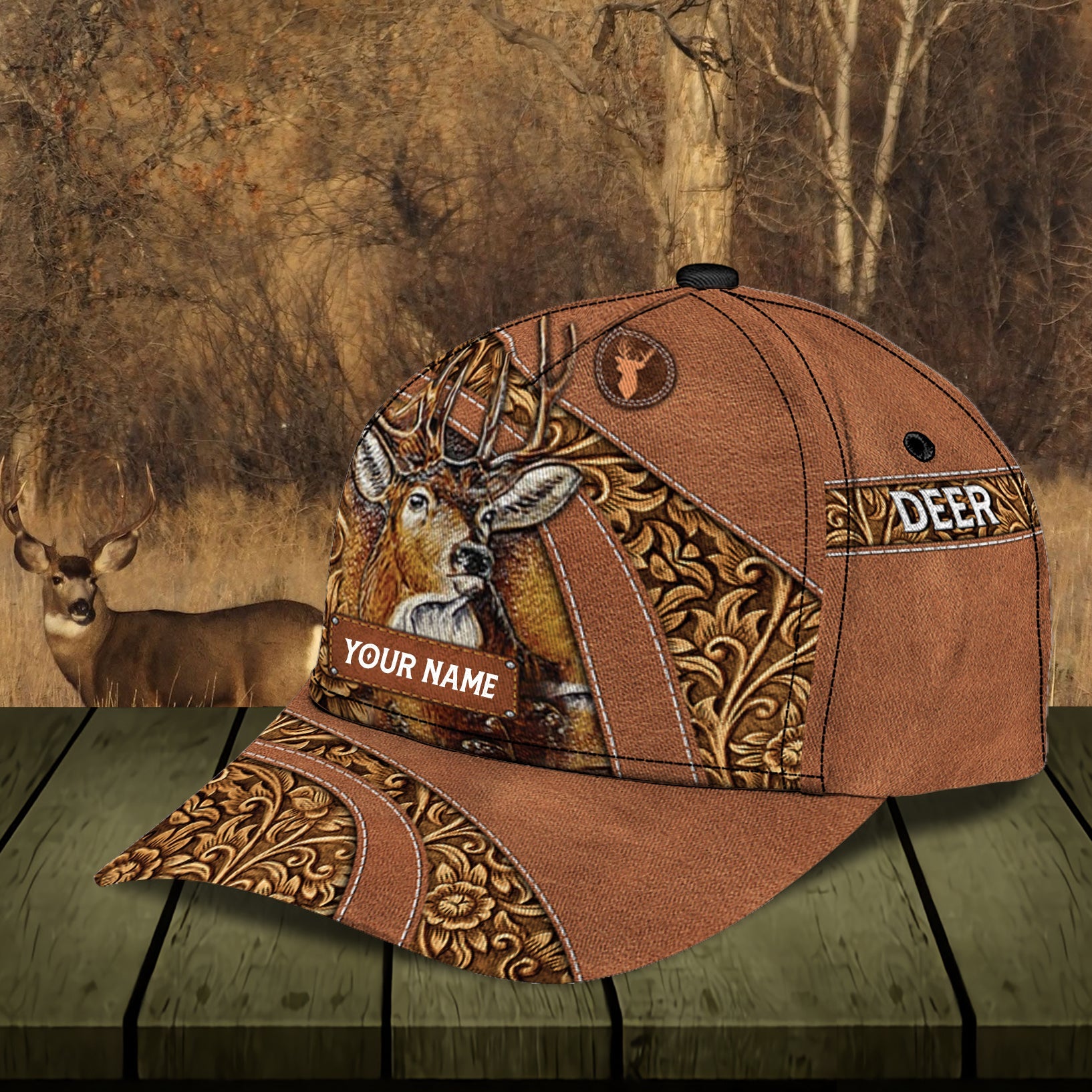 Personalized Deer Classic Cap, Personalized Gift for Deer Lovers, Hunting Lovers Trucker Hats Custom Hats Gifts For Men & Women