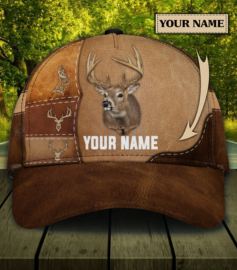 Personalized Deer Classic Cap, Personalized Gift for Deer Lovers, Hunting Lovers Trucker Hats Custom Hats Gifts For Men & Women