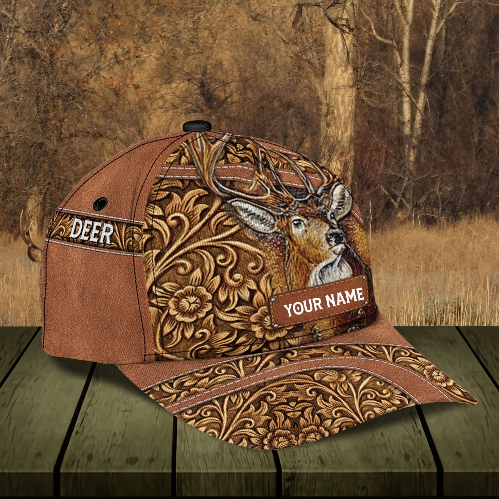 Personalized Deer Classic Cap, Personalized Gift for Deer Lovers, Hunting Lovers Trucker Hats Custom Hats Gifts For Men & Women