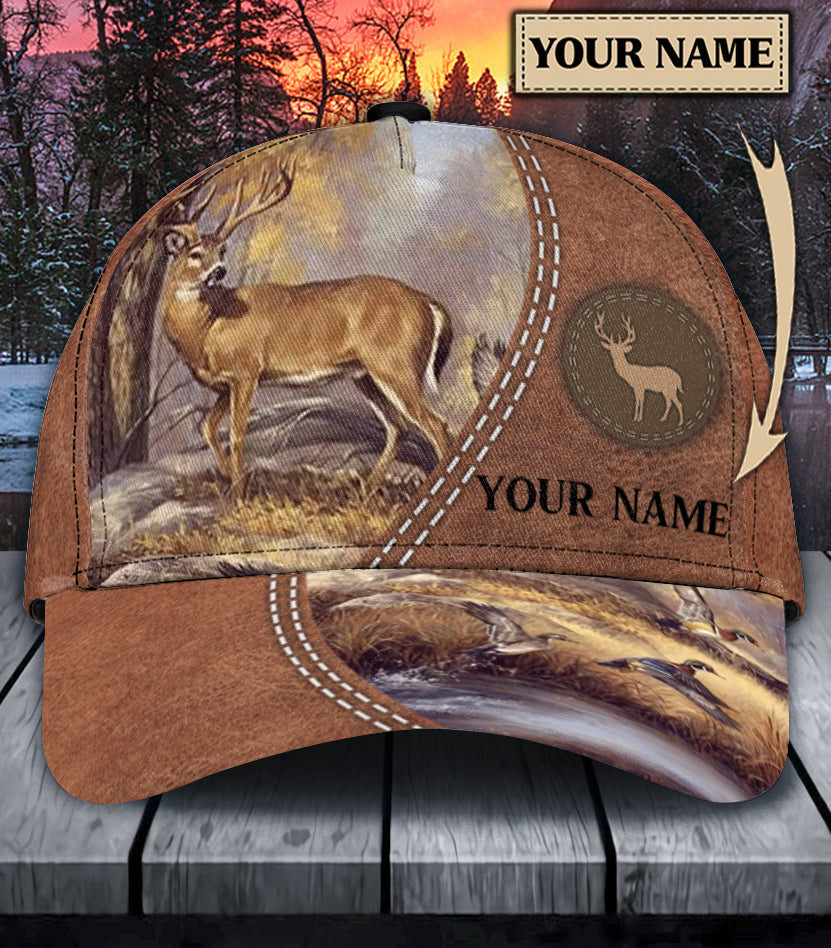 Personalized Deer Classic Cap, Personalized Gift for Deer Lovers, Hunting Lovers Trucker Hats Custom Hats Gifts For Men & Women