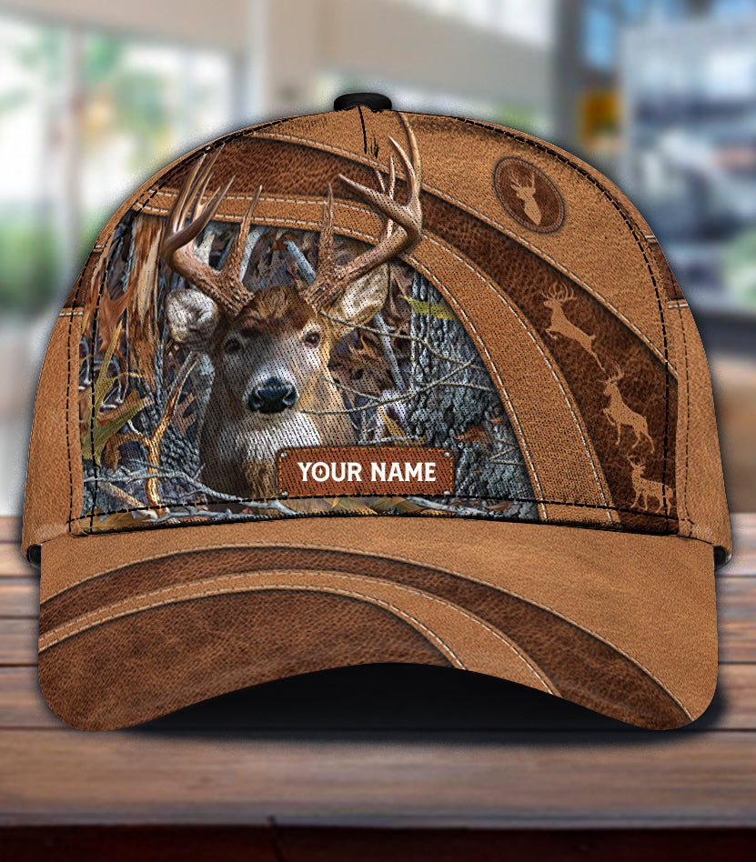 Personalized Deer Classic Cap, Personalized Gift for Deer Lovers, Hunting Lovers Trucker Hats Custom Hats Gifts For Men & Women
