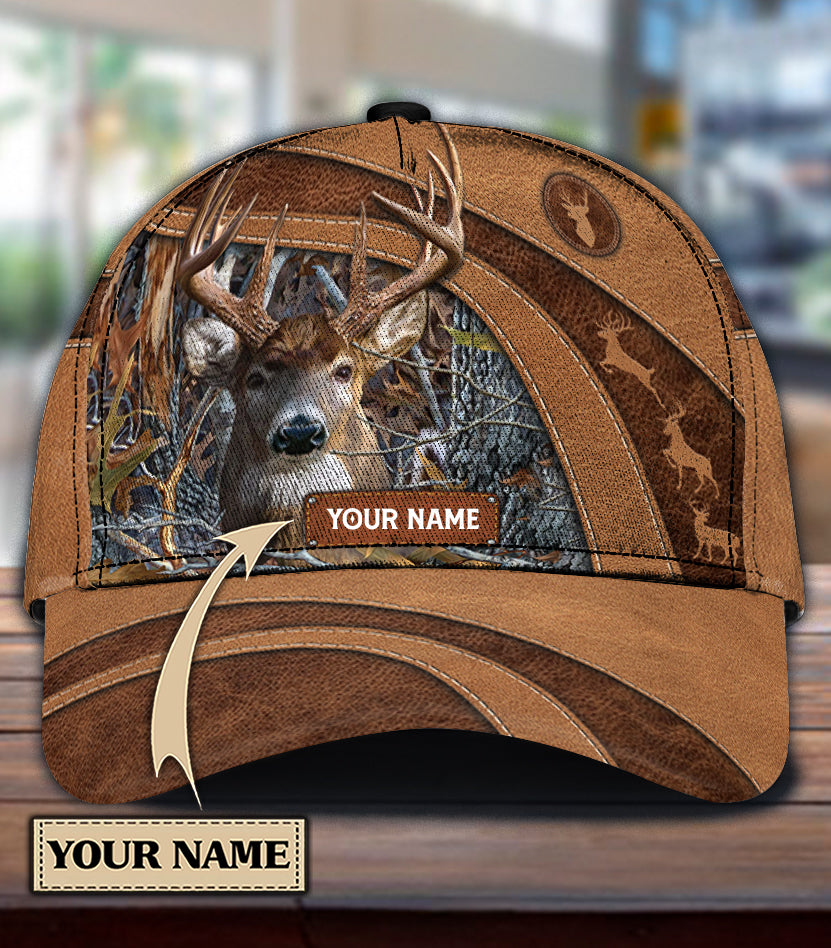 Personalized Deer Classic Cap, Personalized Gift for Deer Lovers, Hunting Lovers Trucker Hats Custom Hats Gifts For Men & Women