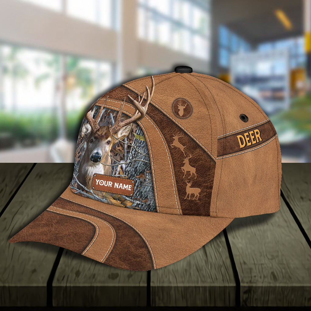 Personalized Deer Classic Cap, Personalized Gift for Deer Lovers, Hunting Lovers Trucker Hats Custom Hats Gifts For Men & Women