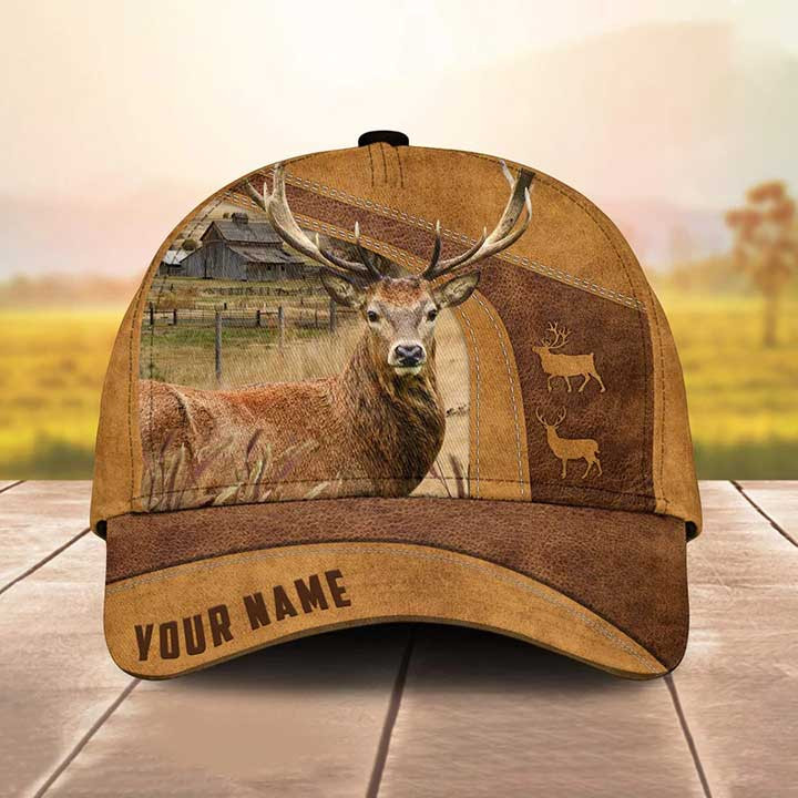 Personalized Deer Hats for Farmers, Deer Hunting Classic Cap for Men, Gift for Dad Trucker Hats Custom Hats Gifts For Men & Women