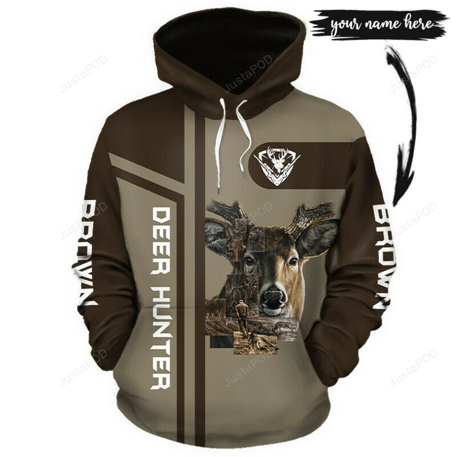 Personalized Deer Hunter 3D All Over Print Hoodie, Zip Hoodie