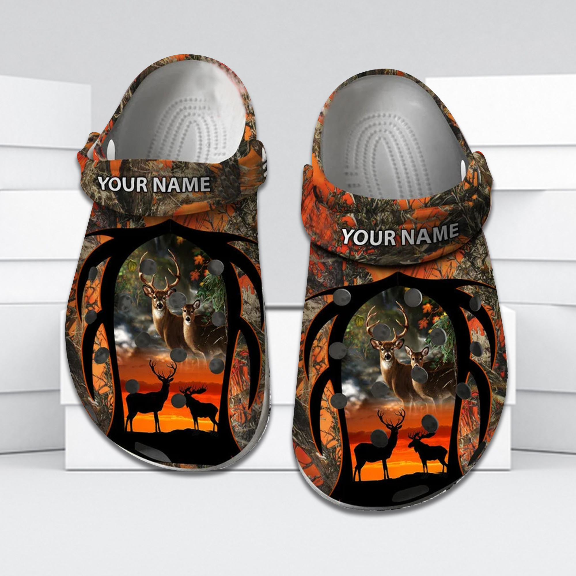 Personalized Deer Hunting Camouflage Crocs Clog Shoes For Men And Women