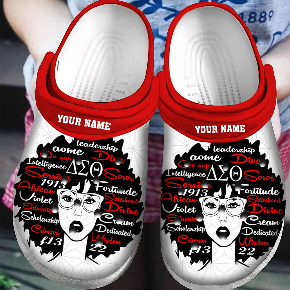 Personalized Delta Sigma Theta Girl Classic Clogs Shoes