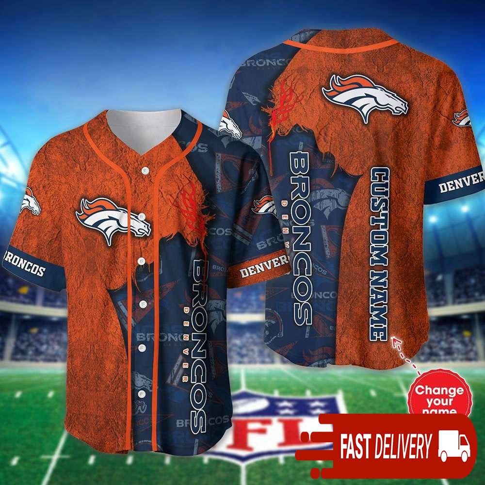 Personalized Denver Broncos Baseball Jersey Shirt NLF Gifts For Fans