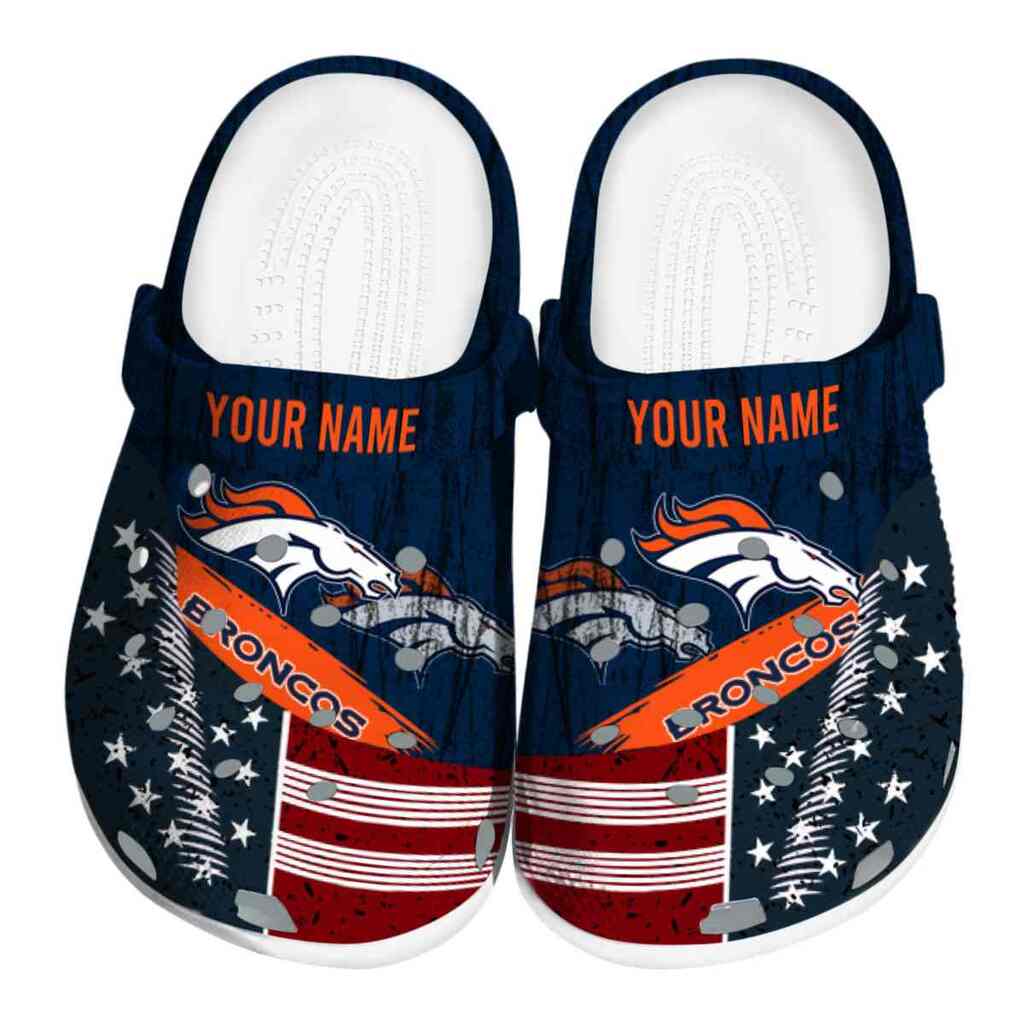 Personalized Denver Broncos Star-Spangled Side Pattern ClogTVC1801986