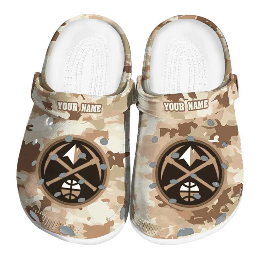 Personalized Denver Nuggets Desert Camo ClogTVC1801683