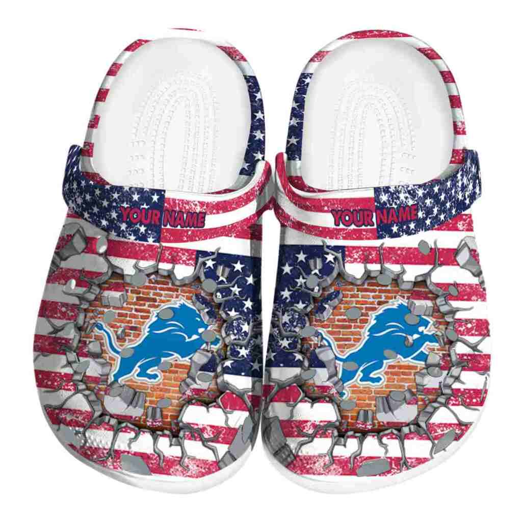 Personalized Detroit Lions Freedom Splinter ClogTVC1801143