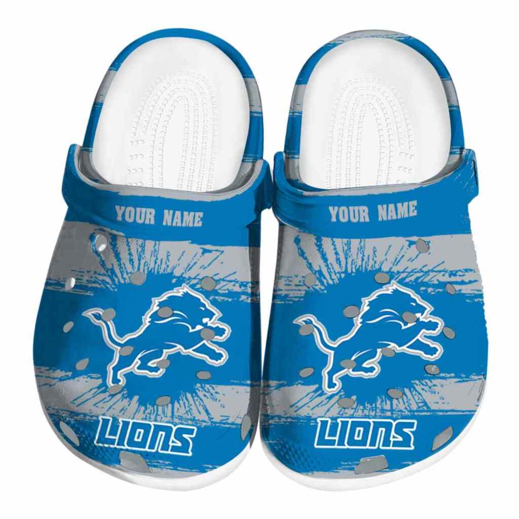 Personalized Detroit Lions Paint Splatter Graphics ClogTVC1801142