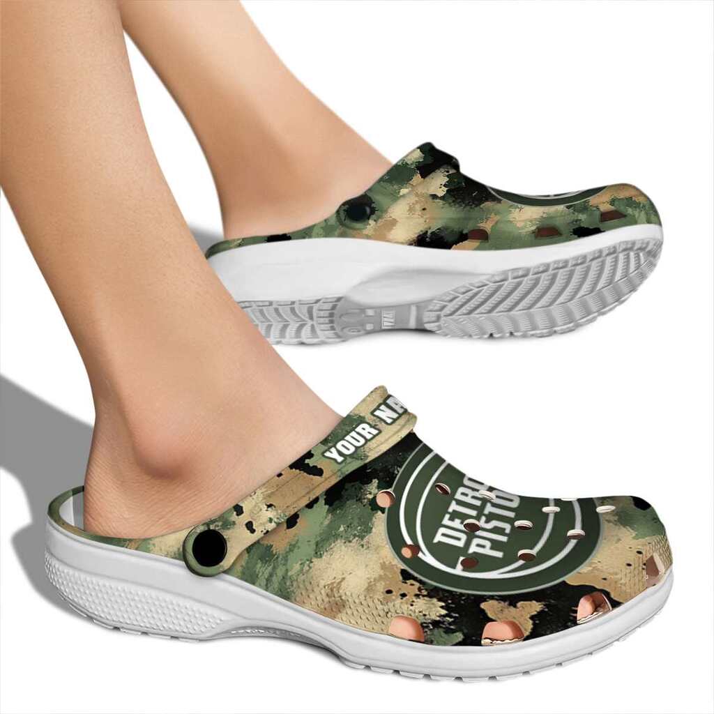 Personalized Detroit Pistons Camouflage Craze ClogTVC1801684 - Image 2