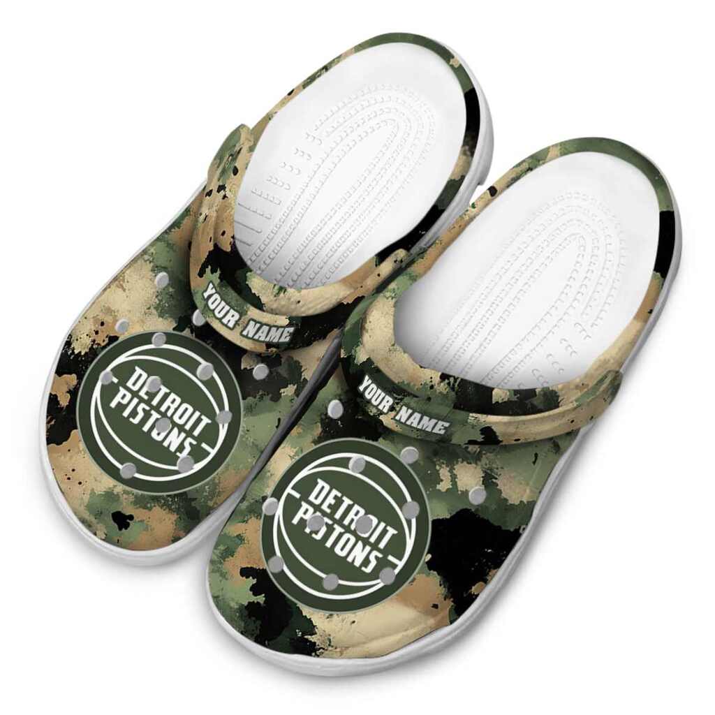 Personalized Detroit Pistons Camouflage Craze ClogTVC1801684 - Image 4