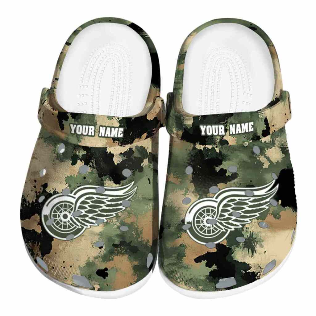 Personalized Detroit Red Wings Camouflage Craze ClogTVC1801890