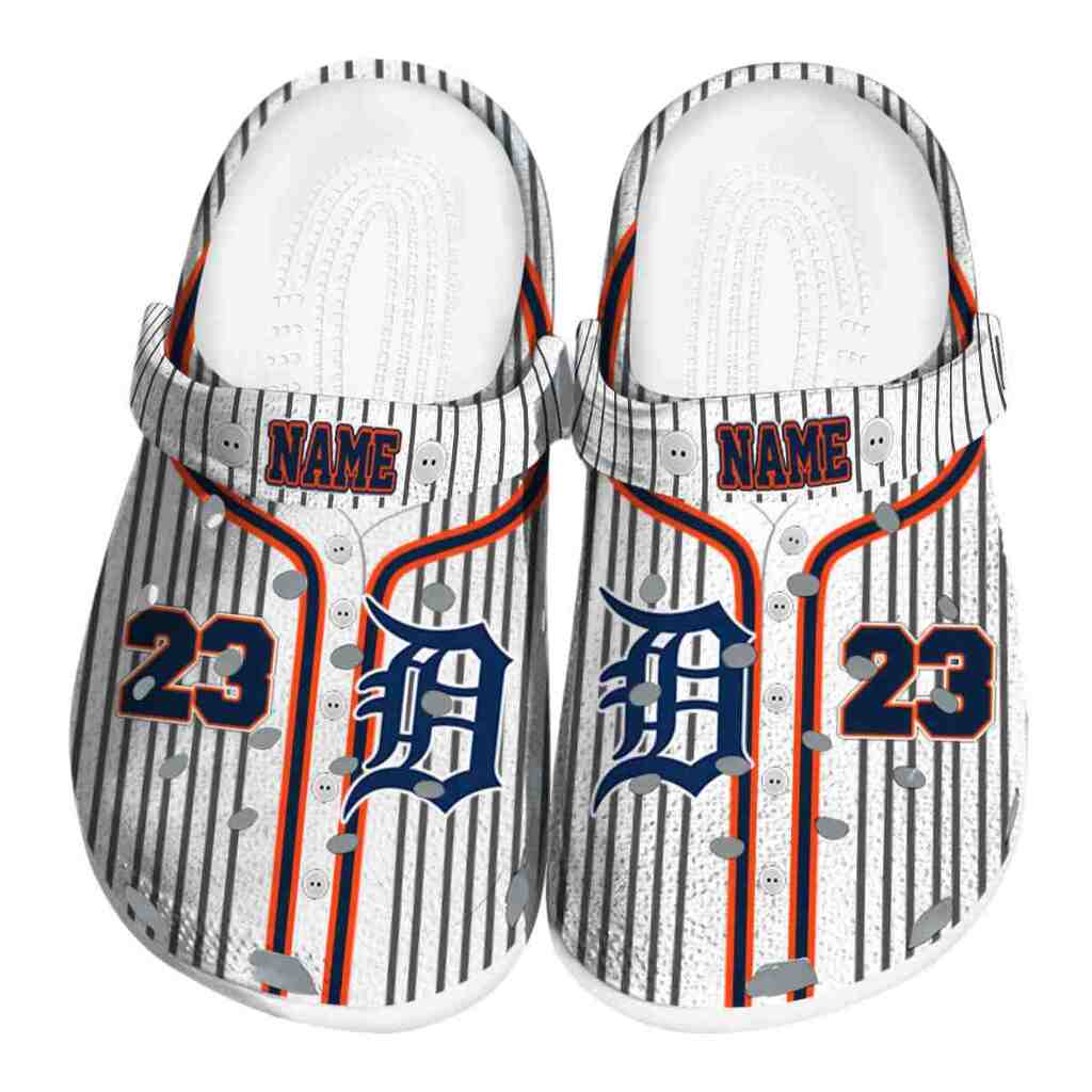 Personalized Detroit Tigers Pinstripe Pattern ClogTVC1801988