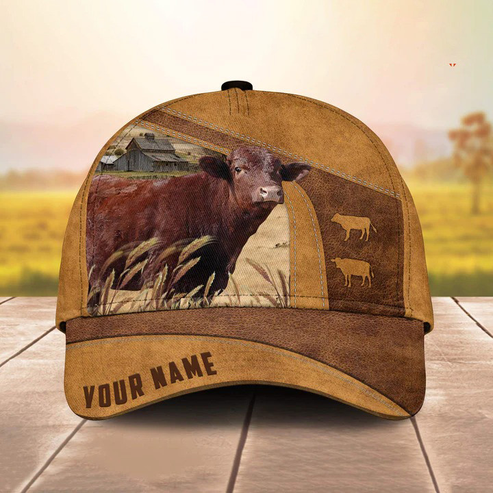 Personalized Devon Cattle Hats for Farmers, Custom Name Devon Cattle Retro Cap for Husband, Dad, Man Trucker Hats Custom Hats Gifts For Men & Women