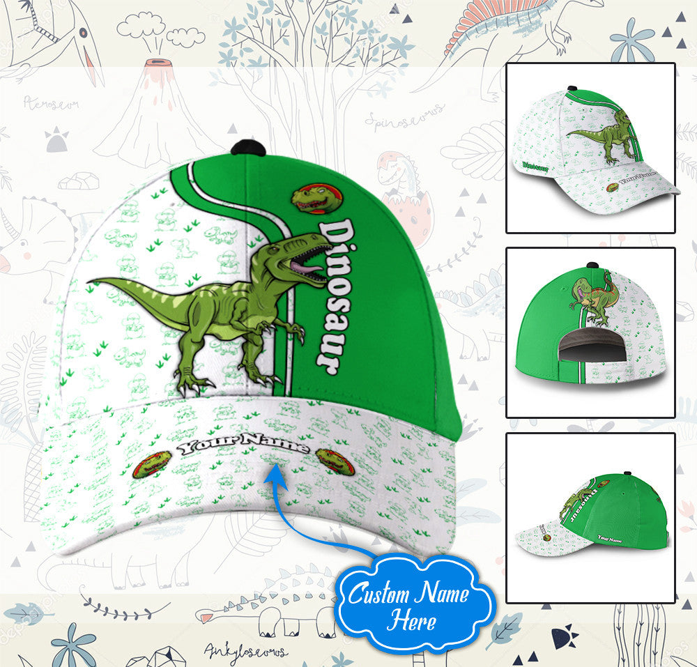 Personalized Dinosaur Cute Classic Cap Trucker Hats Custom Hats Gifts For Men & Women