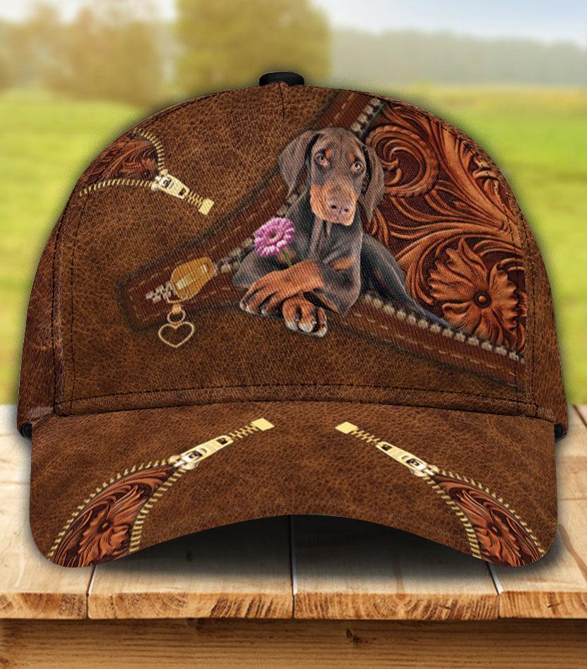 Personalized Doberman Classic Cap, Personalized Gift for Doberman Lovers Trucker Hats Custom Hats Gifts For Men & Women