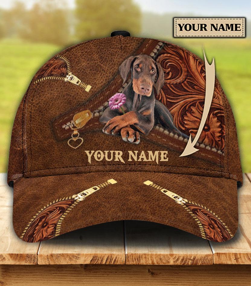 Personalized Doberman Classic Cap, Personalized Gift for Doberman Lovers Trucker Hats Custom Hats Gifts For Men & Women