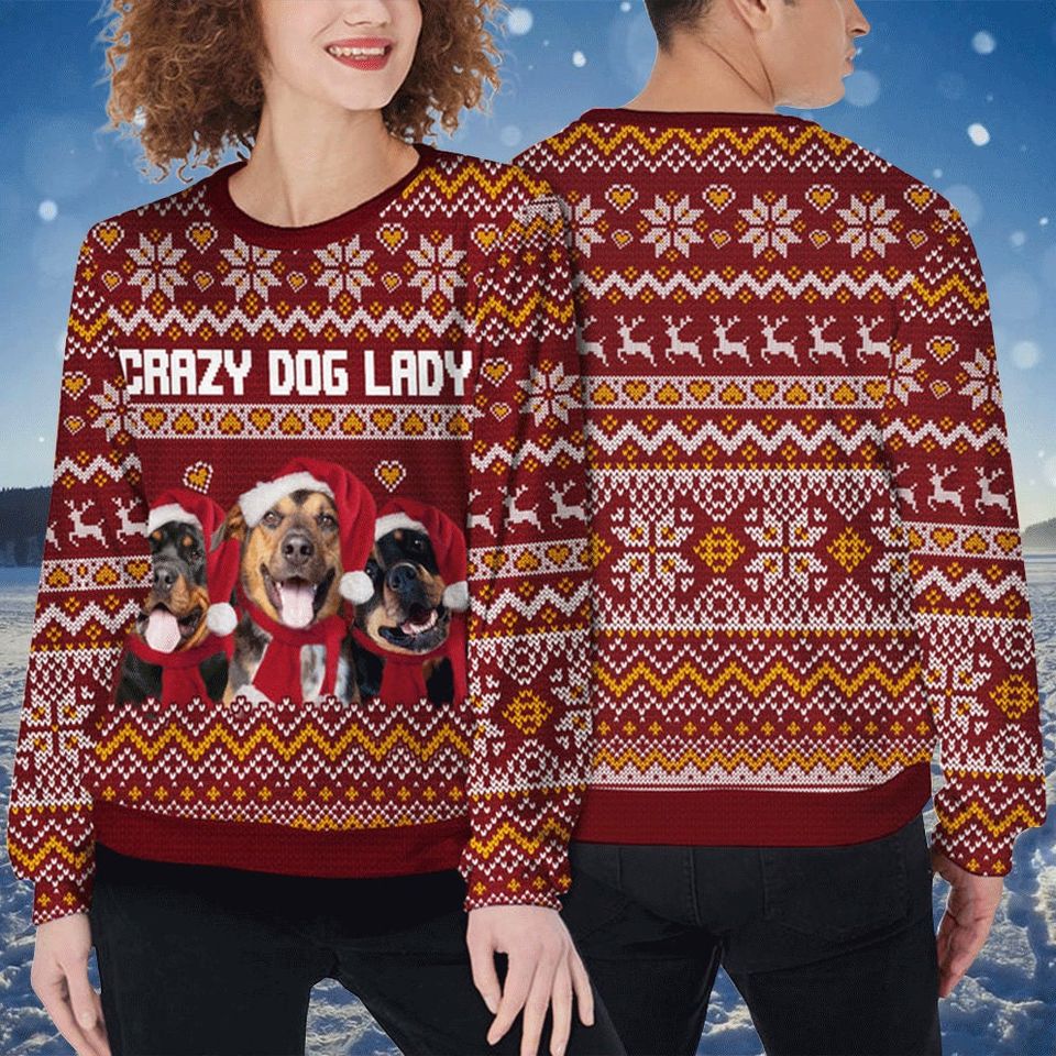 Personalized Dog &Cat Photo Christmas Ugly Sweater, Custom Photo Ugly Sweater, Christmas - Image 2