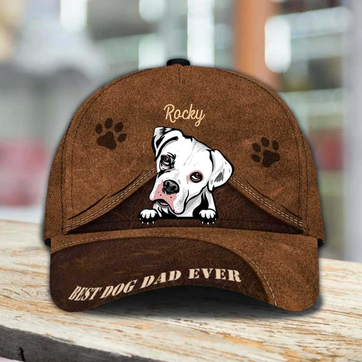 Personalized Dog Boxer Hat, Custom Photo Boxer 3D Cap for Dad & Mom Trucker Hats Custom Hats Gifts For Men & Women