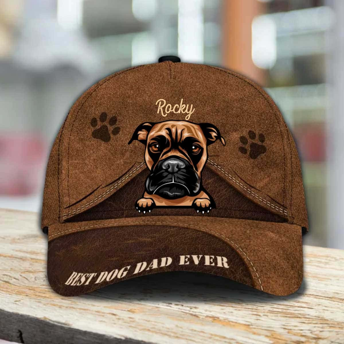 Personalized Dog Boxer Hat, Custom Photo Boxer 3D Cap for Dad & Mom Trucker Hats Custom Hats Gifts For Men & Women