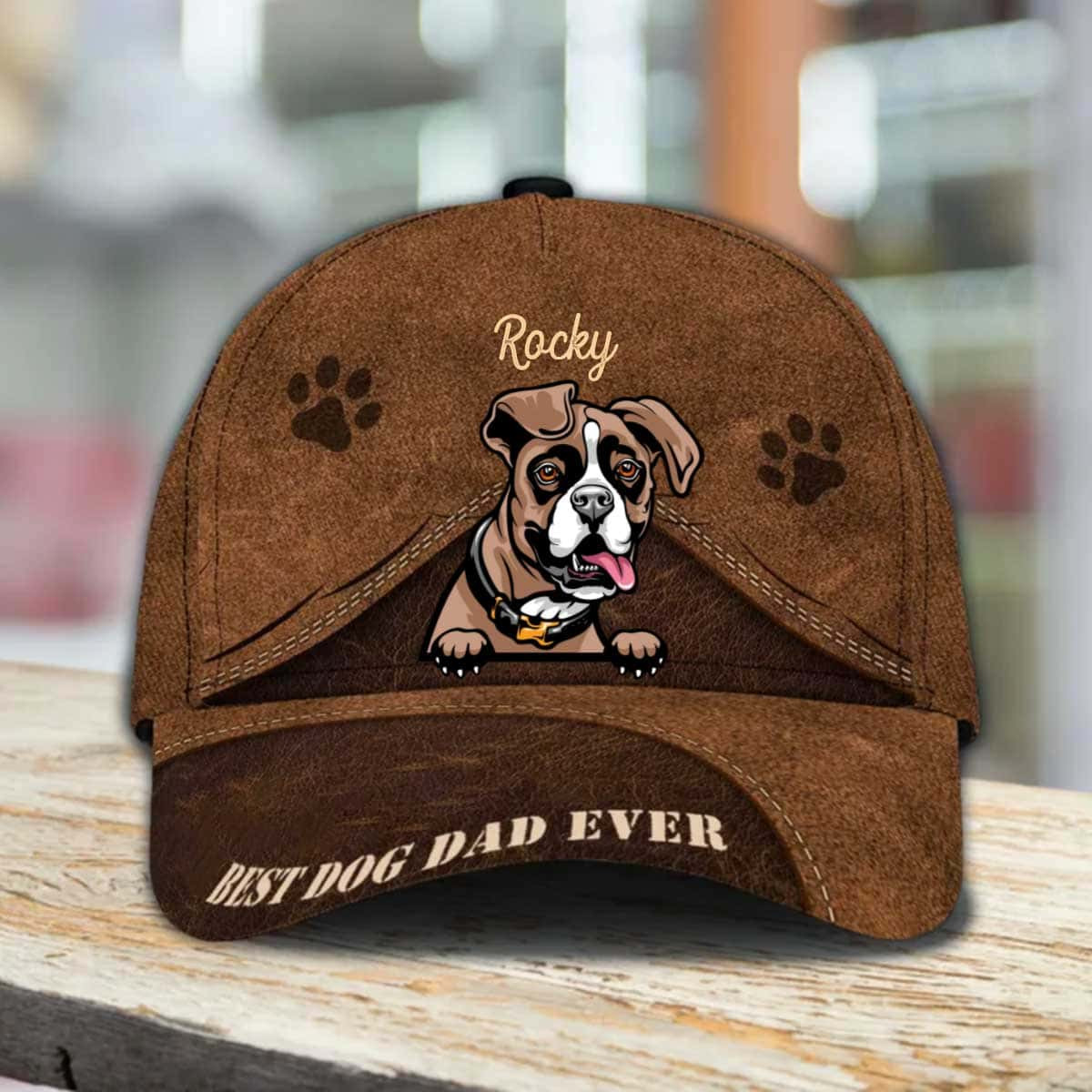 Personalized Dog Boxer Hat, Custom Photo Boxer 3D Cap for Dad & Mom Trucker Hats Custom Hats Gifts For Men & Women