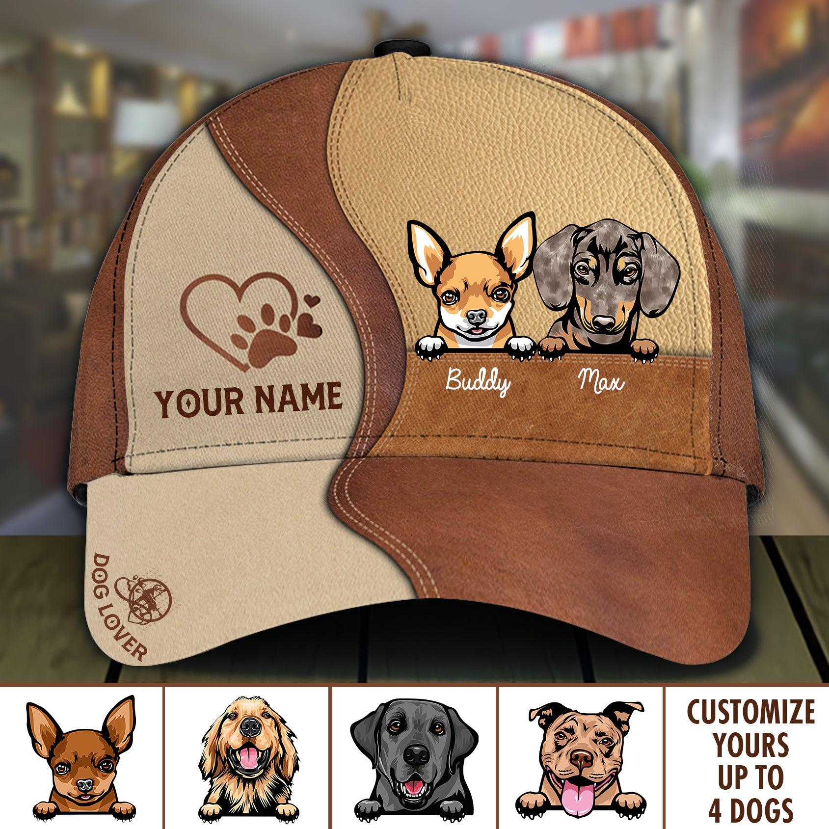 Personalized Dog Classic Cap, Personalized Gift for Dog Lovers, Dog Dad, Dog Mom Trucker Hats Custom Hats Gifts For Men & Women