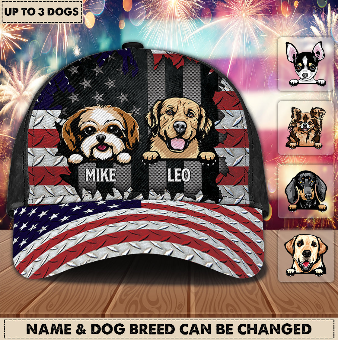 Personalized Dog Classic Cap, Personalized Gift for Dog Lovers, Dog Dad, Dog Mom Trucker Hats Custom Hats Gifts For Men & Women