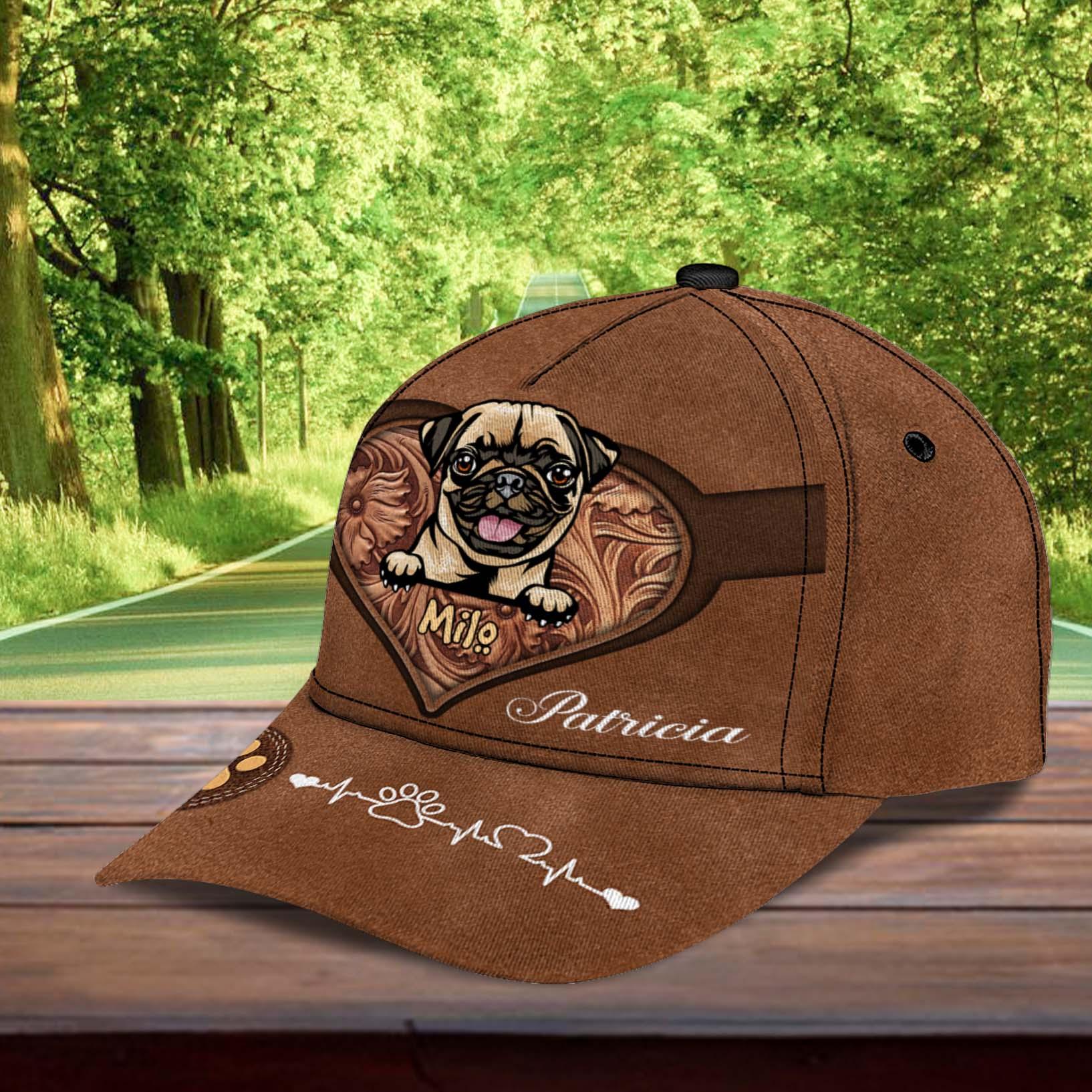 Personalized Dog Classic Cap, Personalized Gift for Dog Lovers, Dog Dad, Dog Mom Trucker Hats Custom Hats Gifts For Men & Women