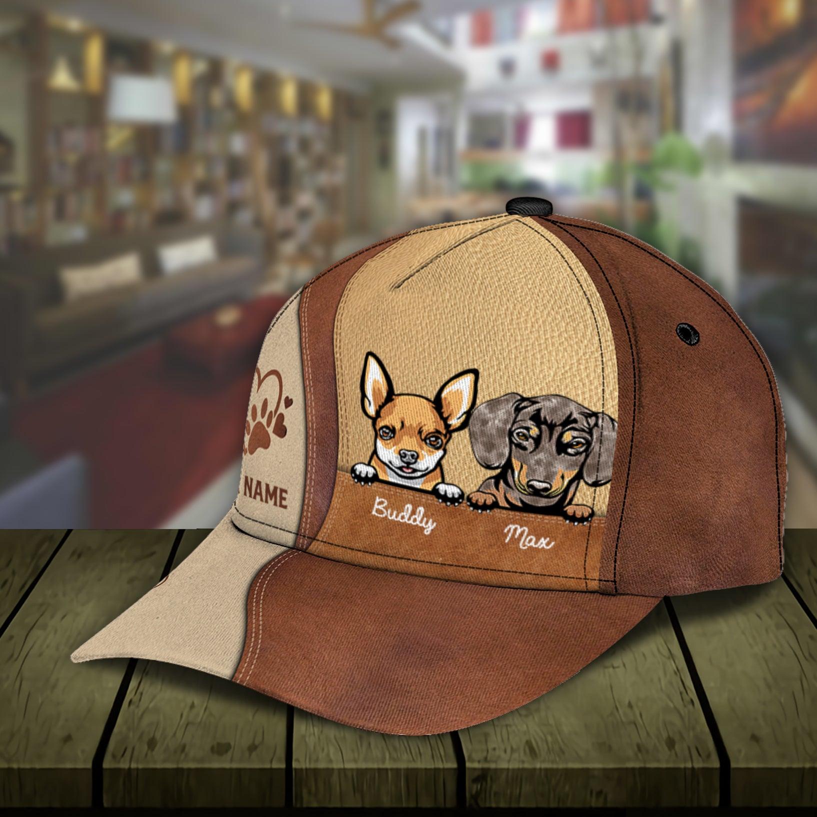 Personalized Dog Classic Cap, Personalized Gift for Dog Lovers, Dog Dad, Dog Mom Trucker Hats Custom Hats Gifts For Men & Women
