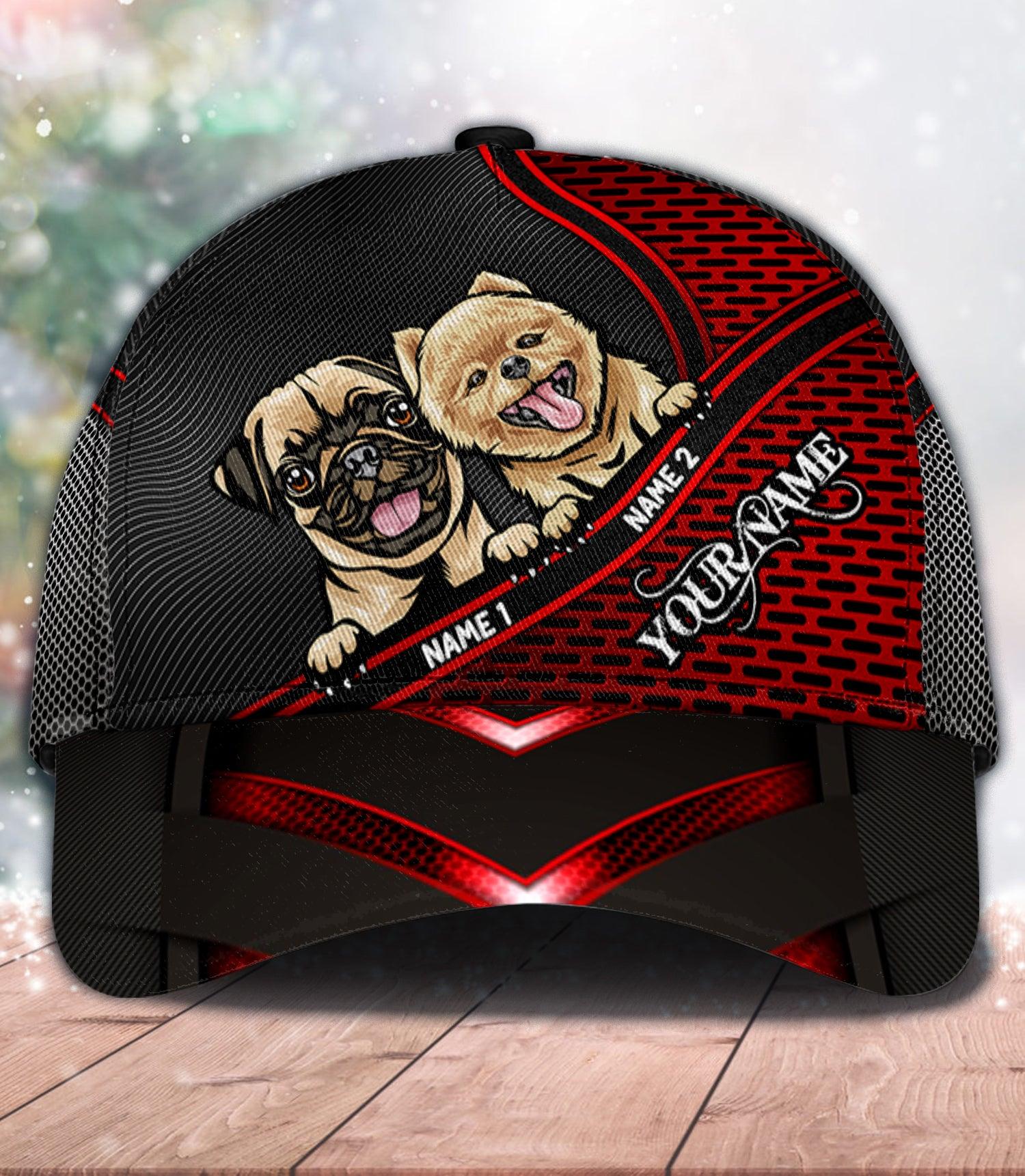 Personalized Dog Classic Cap, Personalized Gift for Dog Lovers, Dog Dad, Dog Mom Trucker Hats Custom Hats Gifts For Men & Women