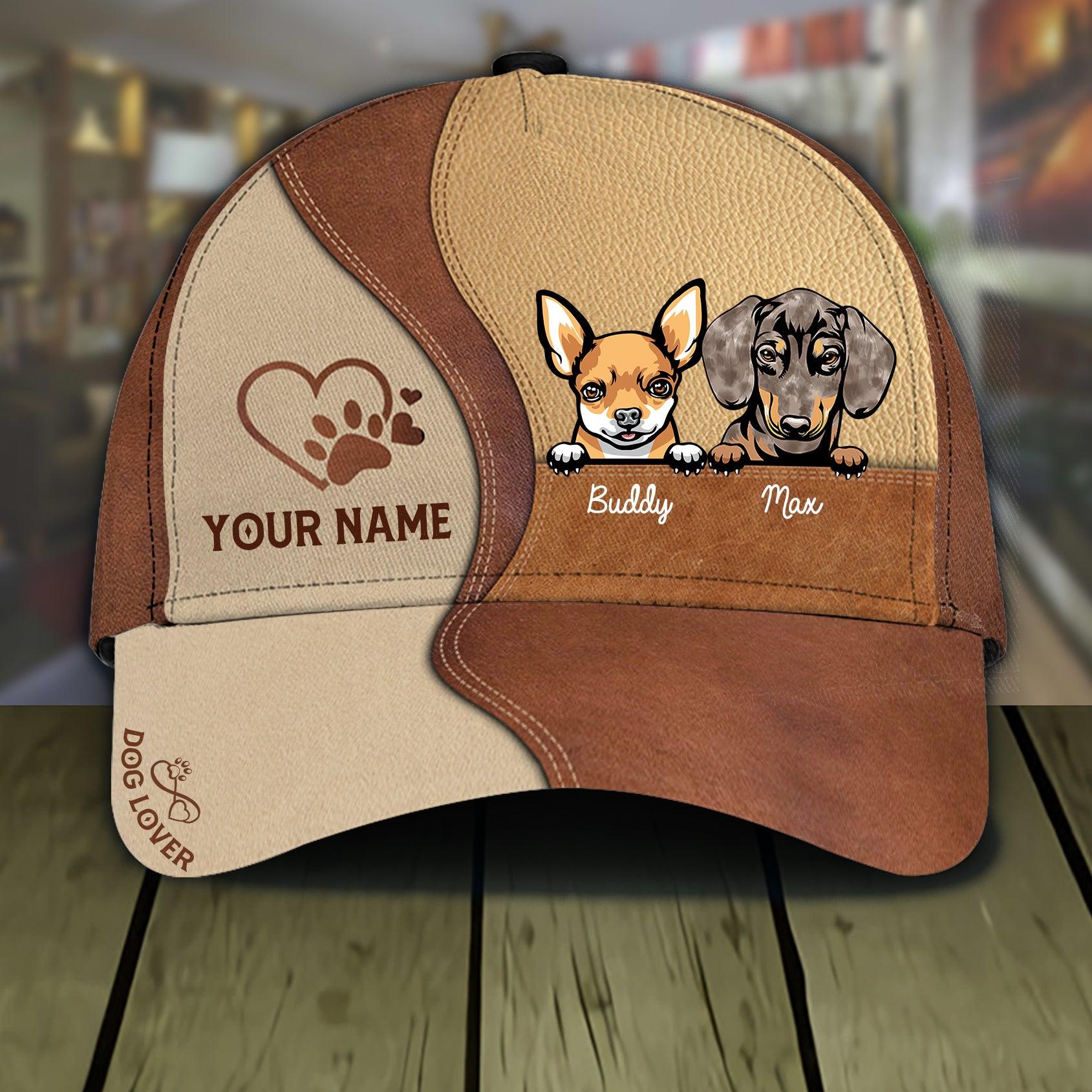 Personalized Dog Classic Cap, Personalized Gift for Dog Lovers, Dog Dad, Dog Mom Trucker Hats Custom Hats Gifts For Men & Women