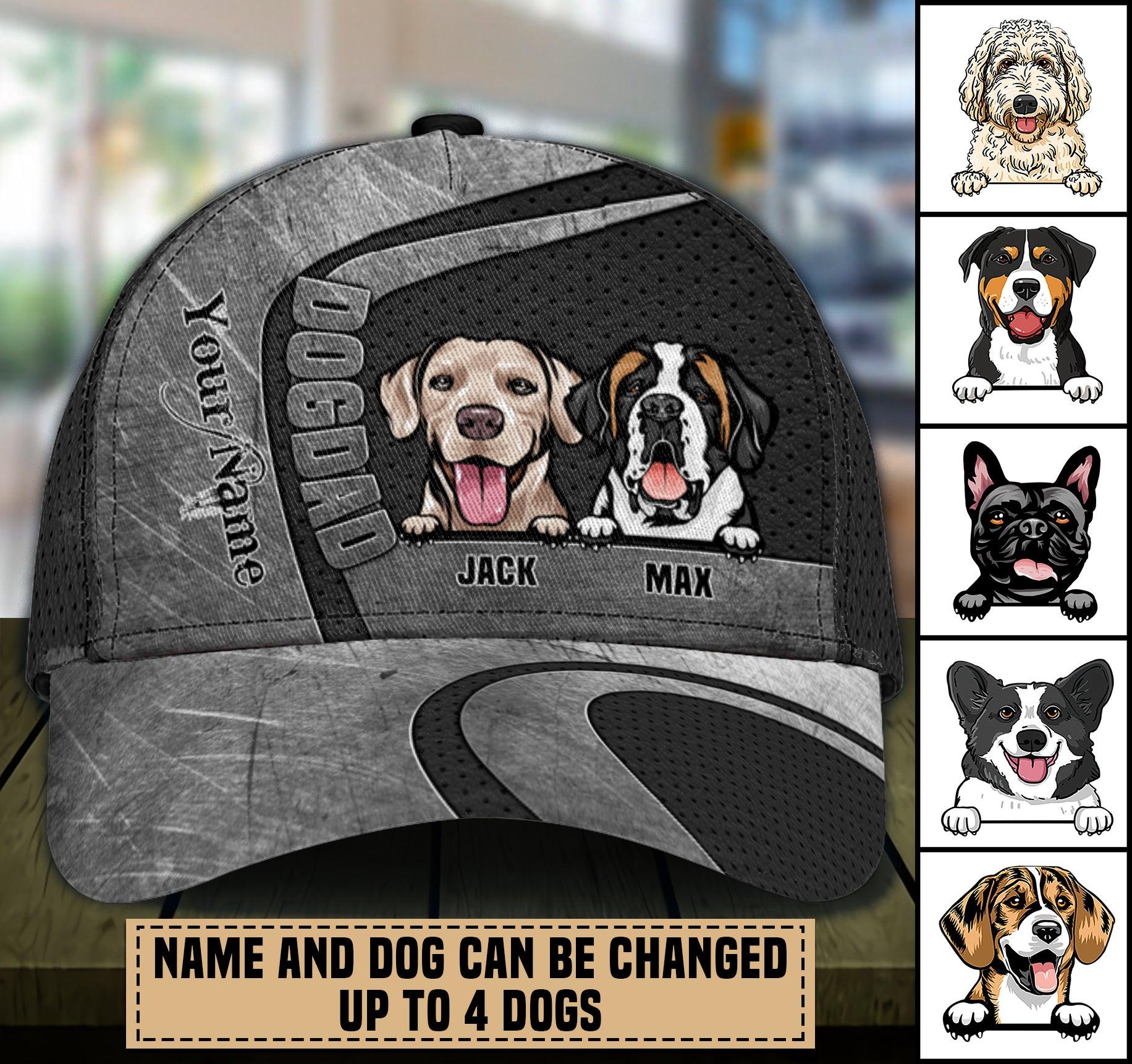 Personalized Dog Classic Cap, Personalized Gift for Dog Lovers, Dog Dad, Dog Mom Trucker Hats Custom Hats Gifts For Men & Women