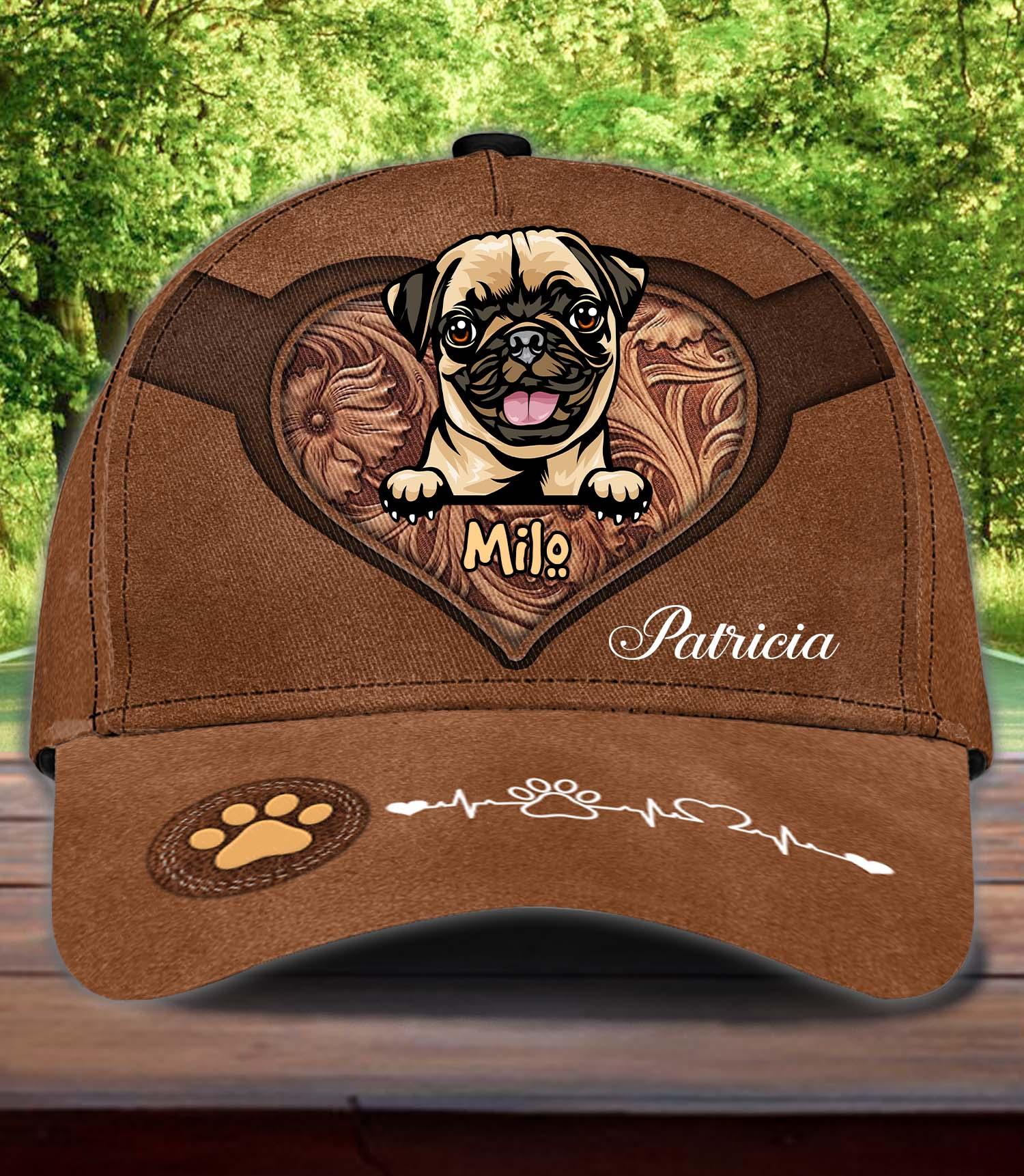 Personalized Dog Classic Cap, Personalized Gift for Dog Lovers, Dog Dad, Dog Mom Trucker Hats Custom Hats Gifts For Men & Women