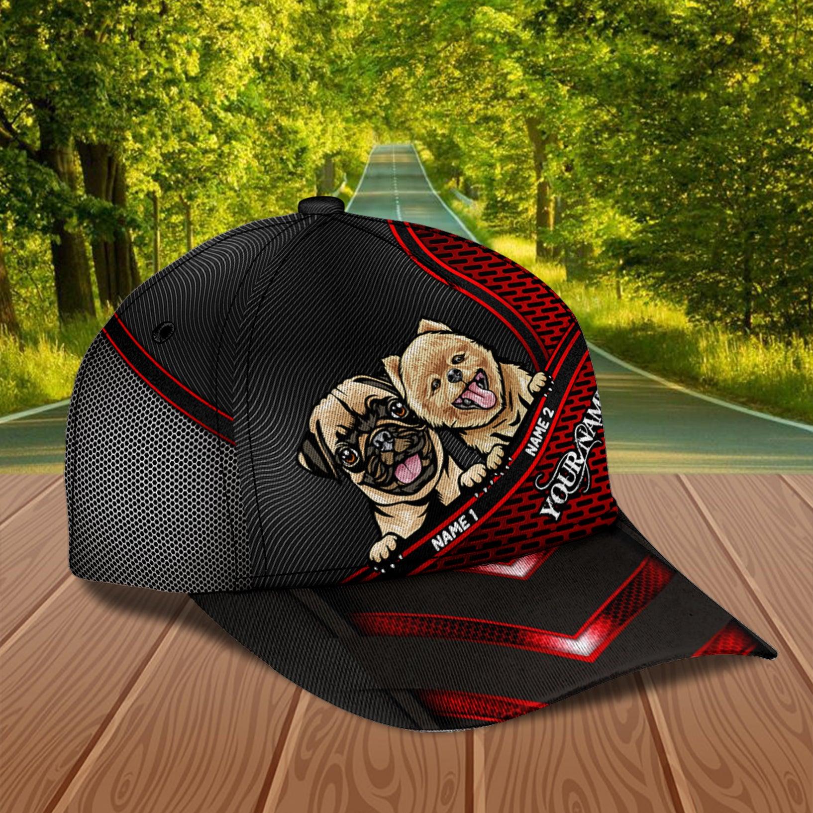 Personalized Dog Classic Cap, Personalized Gift for Dog Lovers, Dog Dad, Dog Mom Trucker Hats Custom Hats Gifts For Men & Women