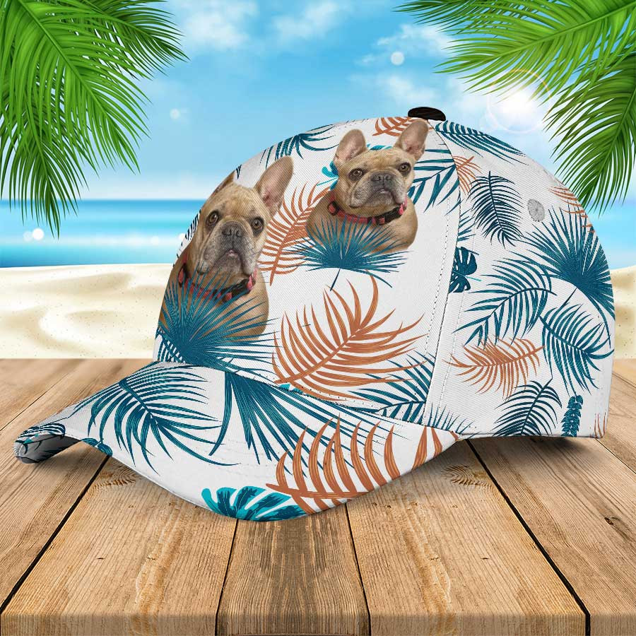 Personalized Dog Photo Hawaiian Beach Cap, Summer Hats for Dog Lovers for Women & Men Trucker Hats Custom Hats Gifts For Men & Women