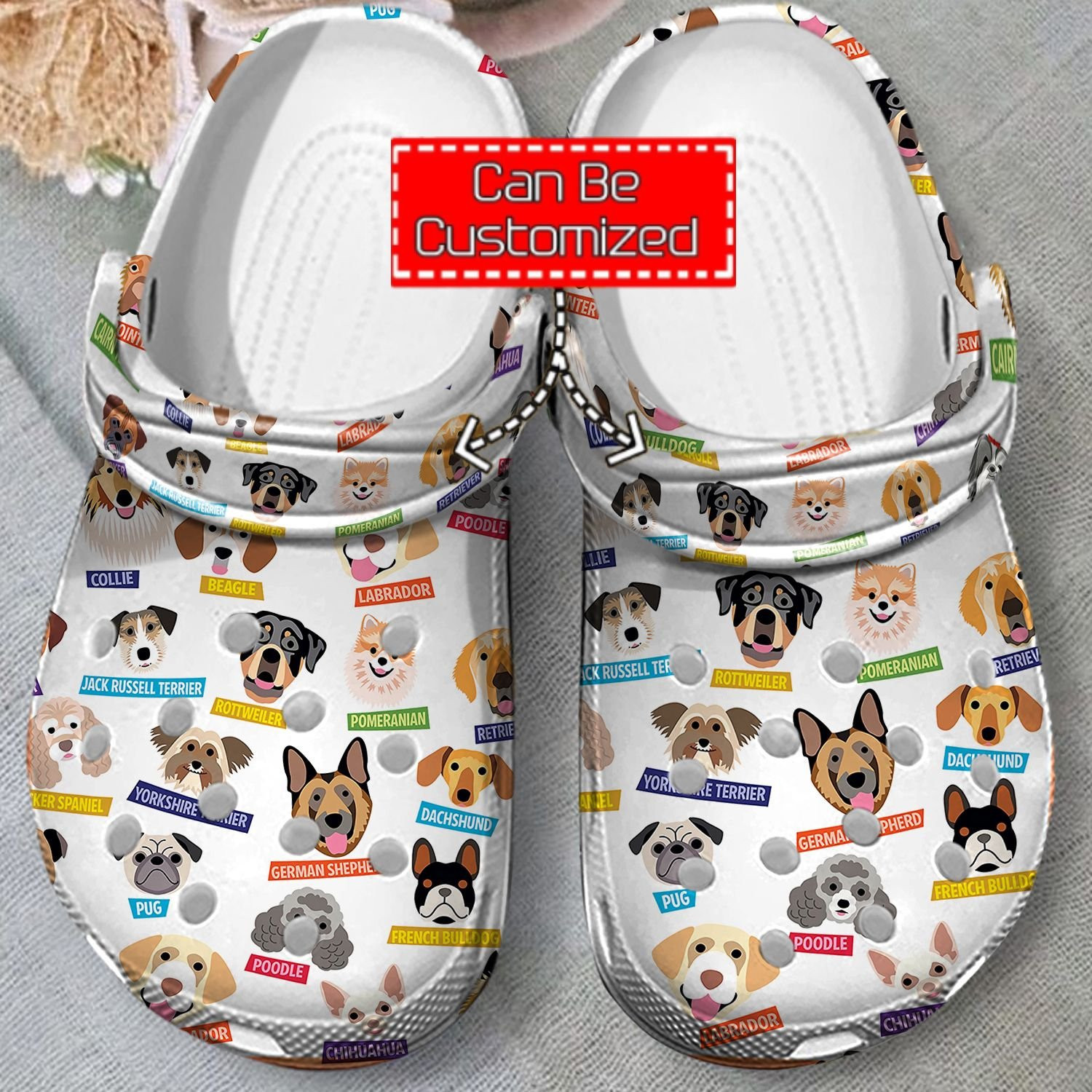 Personalized Dogs Collection Pattern clog Shoes Animal Print
