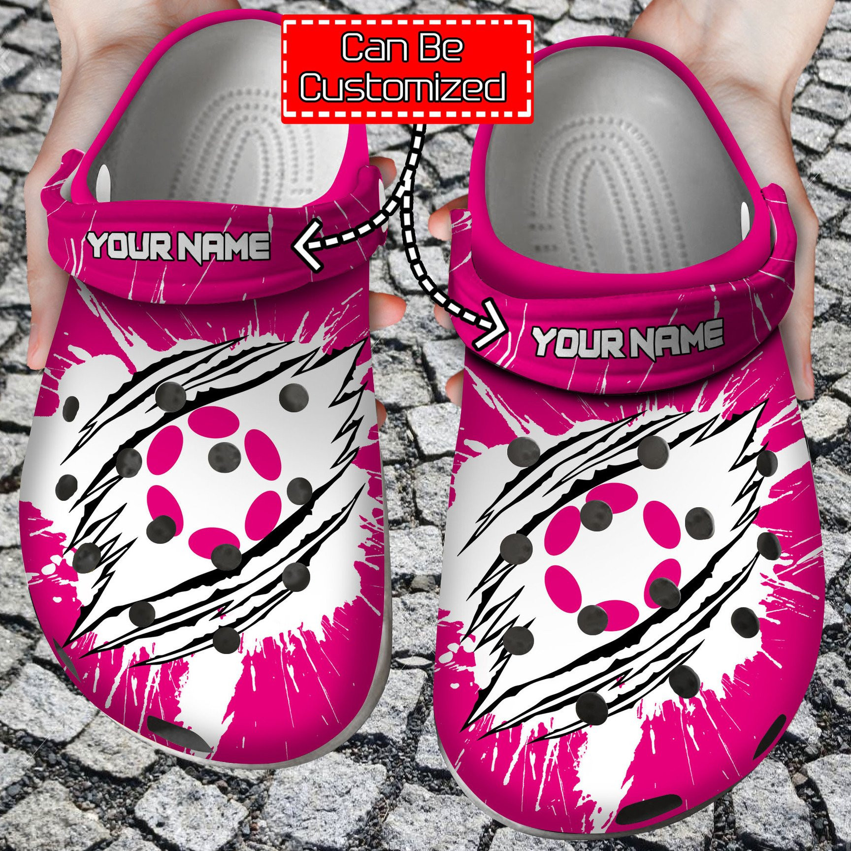 Personalized DOT Coin Ripped Through clog Shoes Crypto